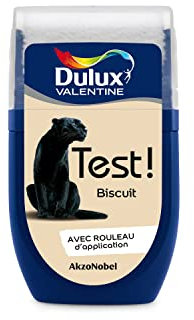 Dulux Valentine Peinture Testeur Crème de Couleur - Murs et Boiseries - Mat - Couleur Biscuit 30 ml