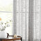 Treatmentex Halbtransparente Vorhänge aus Jute, Kunstleinen, Vorhänge für kleine Fenster, 114,3 cm lang, lichtfilternd, rustikale Ösen, Fenstervorhänge, 132,1 cm breit, 2 Stück