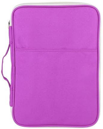 Restokki Multifunktionale Dokumententasche, Portfolio Organizer Computer Notebook Tasche mit Reißverschluss Reisemappen-Organizer für Notebook-Zeitschriften Skizzenbuch A4 5 Farben(Lila)