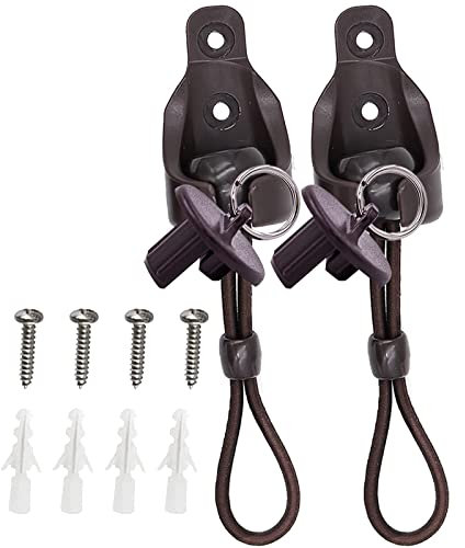 Lihopefe Kit élastique + cache-extrémité, accessoires d'installation de rechange généraux pour pare-soleil et volet roulant intérieur/extérieur (marron)