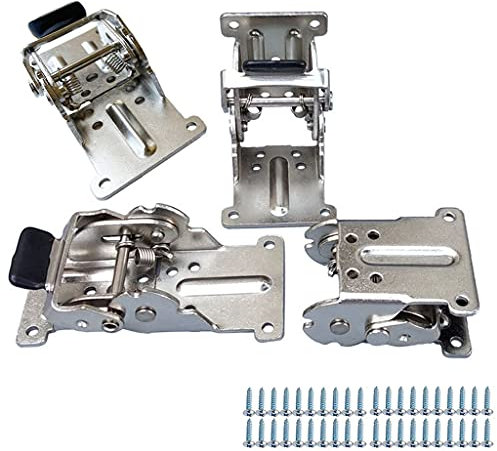 Klappbare Stützhalterung, selbstschließendes Scharnier, Beinbeschläge und Eckstrebe, für klappbare Beine, klappbare Werkbank, zusammenklappbare Schreibtischverlängerung in der Küche (0–90–180 Grad,