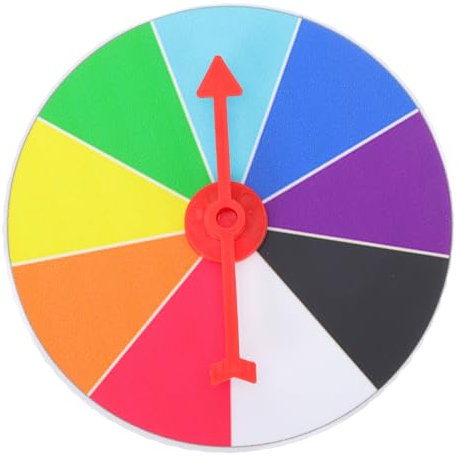 DOITOOL Glücksrad - 10cm Glücksrad Spielzeug, Farbe Glücksrad für Lotto Spiel, Party-Event, Verkaufsförderung - Glücksrad zum Selbstgestalten für Kinder und Erwachsenen