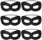 Skylety 6 Stück Halloween Maskerade Augenmasken Halloween Ball Kostüm mit Elastischem Band Männer Maskerade Maske für Halloween Festival Karneval Kostüm Cosplay Party (Schwarz)