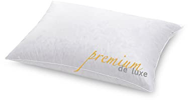 Hanskruchen® Premium de Luxe Daunenkissen 50x80 cm - Made in Germany Daunen Kopfkissen aus 100% Baumwolle - 3 Kammer Daunenkissen für Allergiker [1er Pack]