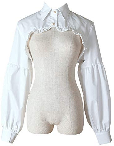 Elegtiskas Detachable Dickey Blouse False Collar Half Shirt Blouse Collar Crop Top