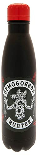 Pyramid International Bouteille d'eau en métal Stranger Things (design Demogorgon Hunter) 540 ml, produit officiel Stranger Things, noir