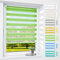 Doppelrollo klemmfix ohne Bohren & mit Bohren, 100x120cm (BxH) Grün, 3-in-1 Duo Rollo für Fenster & Tür, Fensterrollo innen lichtdurchlässig & verdunkelnd, Klemmrollo Rollos Sonnenschutz