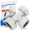 Raccordo Tee PEX-AL-PEX Stringere Ottone per Tubo Multistrato Compressione Filettato Sistema di Riscaldamento Idraulico (32 x 32 x 32)