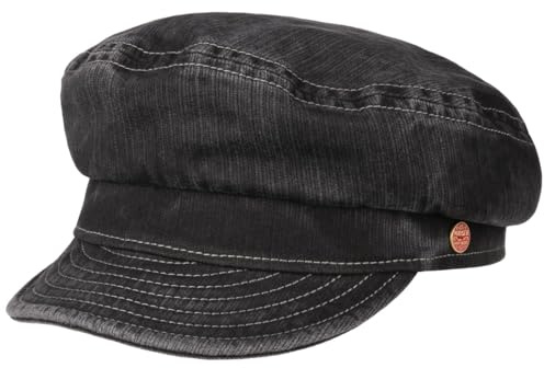 Mayser Altona Sunprotect Elbseglermütze Ballonmütze UV-Schutz Handmade Made in EU Damen Sommer Frühjahr schwarz 58 cm