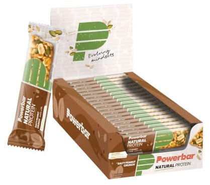 Powerbar - Natural Protein - Salty Peanut Crunch - 18x40g - veganer Protein Riegel - palmölfrei - natürliche Zutaten