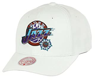 Mitchell & Ness Utah Jazz NBA All In HWC Pro Crown Fit White Snapback Cap - One-Size