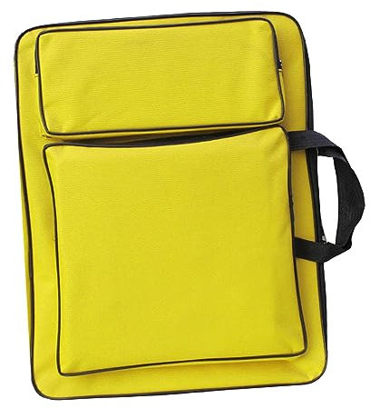 Dickly Estuche de Cartera de Arte Bolsa de Arte para Bolsa de bocetos Mochila de Artistas para Herramienta de Pintura Cuaderno de bocetos, Amarillo