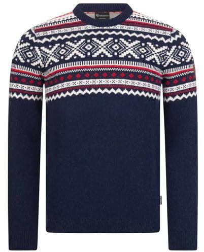 Giesswein Norweger Pullover Herren - feinste Merino Lammwolle, Wollpullover für Herren mit Jacquard Strick, extra warm im Winter