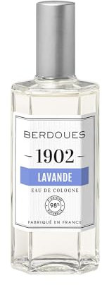 BERDOUES 1902 Eau de Cologne Lavande, Fraîche et Florale, Made in France, Sans colorant Parfum femme et homme, vaporisateur 125ml