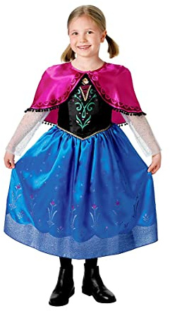 Rubie's Die Eiskönigin Anna Kinderkostüm - Größe: 110-116 - Hochwertige Frozen Verkleidung Karneval, Halloween