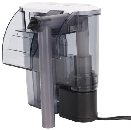 flexman Wand Hängefilter Aquarien, 400 L/H, Leise, Leistungsstarke Wasserfall Sauerstoffpumpe mit Steuerventil, Ölfilm Filterkopf Aquarien mit Einem Durchmesser von bis zu 50 cm