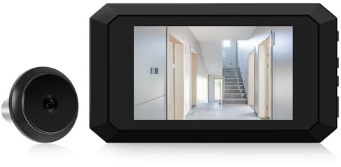 Matybobe Peephole Camera for Apartment Door 2MP LCD Digital Peephole Viewer 120 Degree Color Infrared Camera 1080P Door Monitor Built-in 1400mAh Battery Rechargeable(No doorbell, manual recording)