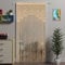Atsweetlife Rideau à ficelles en dentelle macramé pour porte, fenêtre, mur, placard, chambre à coucher, cuisine, séparateur de pièce de style hippie (champange, 99 x 200 cm)