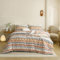 CLOTHKNOW Southwestern Aztec King Size Tröster-Set Boho Bettwäsche Tröster-Sets Navajo Tröster Braun Wellen Gestreift Dreieck Tröster mit 2 x Kissenbezüge
