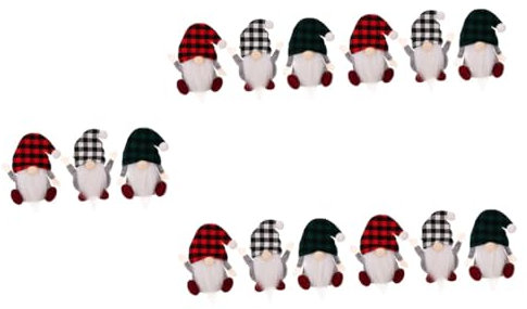 ABOOFAN 15 Pièces Ensemble de Couverts Nain Sacs de Vaisselle de noël de Vaisselle de GNOME de Noel GNOME Noel CD Santa Fournitures de noël Sacs de Vaisselle de GNOME Chiffon