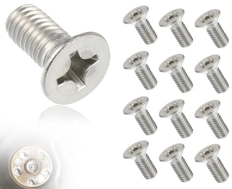 Emezddo Lot de 12 vis de rotor pour disques de frein de voiture,vis de disque de frein en acier inoxydable,vis de rotor pour de disques de frein,93600-06014-0H Vis,compatible avec Honda voiture
