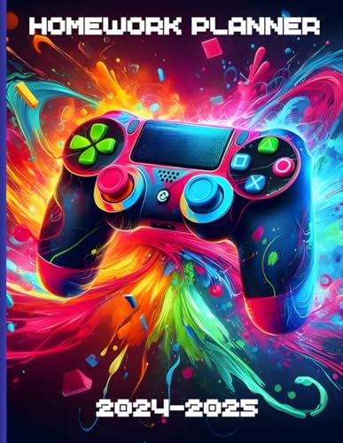 Homework Student Planner 2024-2025 Gaming: Undated Daily Assignment Tracker for Students of All Grades,for Video Games Lovers, Format A4 With 123 Pages.