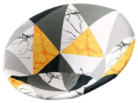 Round Saucer Chair Covers - Water Resistant Outdoor Saucer Chair Cover, Machine Washable Seat Protector | Durabble Weatherproof Fabric Cover, Replacement Cushion Cover, for Round Chairs Dining Room