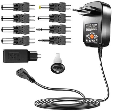 Einstellbares Netzteil mit 30 W, 3 V-12 V, 2 A, 9 Adaptern