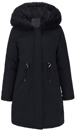 Generisch Damen Winterjacke Warm Lang Steppmantel Winter Mantel Parka Mit Kapuze Outdoorjacke Wintermantel Übergangsjacke Elegante Jacke Damen Sale