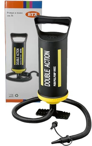 Sicignano | Luftpumpe für Meer, Pool, Garten – für Liegen, Matratzen, Schwimmbäder, Kanus, aufblasbar (Handpumpe 36 cm)