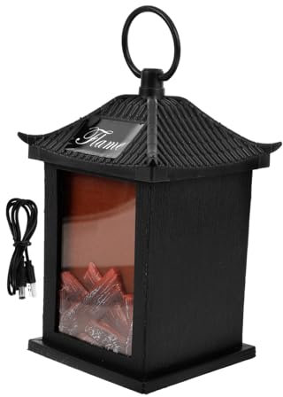 HOMSFOU Led Kamin Laterne Indoor Dekorative Hängelampe Künstliche Kamin Licht Dekoration Vintage Lampe Für Party Und Alltag
