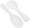 Ciieeo 2 Piezas Olla Arrocera Cuchara De Arroz Espátula Para Olla Arrocera Cuchara De Plástico Para Servir Arroz Cuchara De Arroz De Pie Paleta De Arroz De Cocina El Plastico Blanco