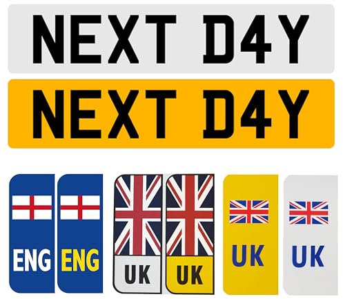 Printed Standard UK Number Plates/Front/Rear/Pair For Cars, Trucks, Trailer