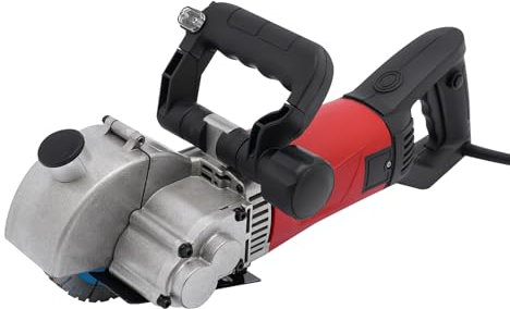 125mm Mauernutfräse Maschine Elektrische Schlitzfräse Wandfräse 5 Sägeblatt mit Wasserpumpe und Werkzeugkasten, für Verwendung wie Gebäudekonstruktion, Dekoration und Abriss, 7000 U/min