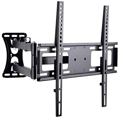 Portable TV Stand Swivel TiltFull Motion TV Wall Mount Corner Bracket, 400 X 400 Compatible, for 32-60 Inches LCD LED Flat Screen TV Table Stand