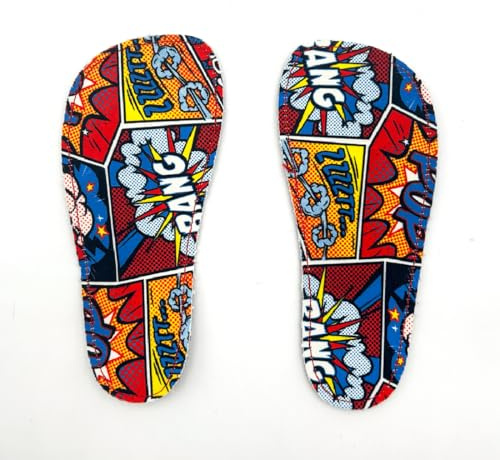 Pololo Seaqual Garn Filz Barfuß Einlegesohle Kinderschuhe Sohle Comic, Schuhgröße:EUR 27