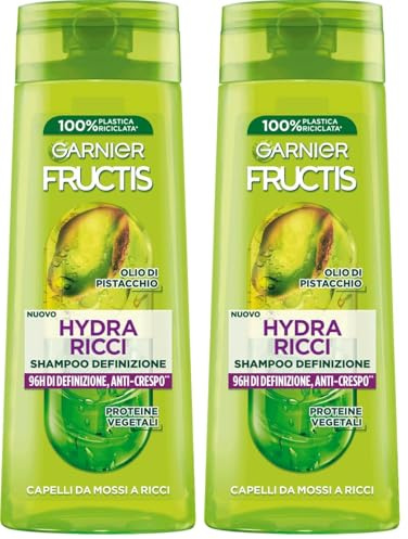 Garnier Fructis Shampoo Definizione, Per Capelli da Mossi a Ricci, Anti-Crespo, Per una Chioma Morbida e Luminosa, Hydra Ricci, 250 ml
