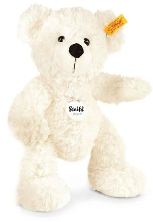 Steiff Kuscheltier Lotte Teddybär, Süßes Stofftier mit Kunststoffaugen, Kinder, Jungen & Mädchen, Plüschtier 28 cm, Weiß, 111310