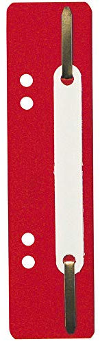 Exacompta 426003B 250er Pack Plastik-Heftstreifen rot. Aus PP-Folie kaufmännische Heftung Aktendulli Hefter Schnellhefter ideal für Büro und Schule