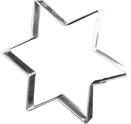 Lares Ausstecher/Ausstechform Riesen Stern - aus Weißblech - für Plätzchen, Kekse, Lebkuchen - Größe: 17cm - Made in Germany
