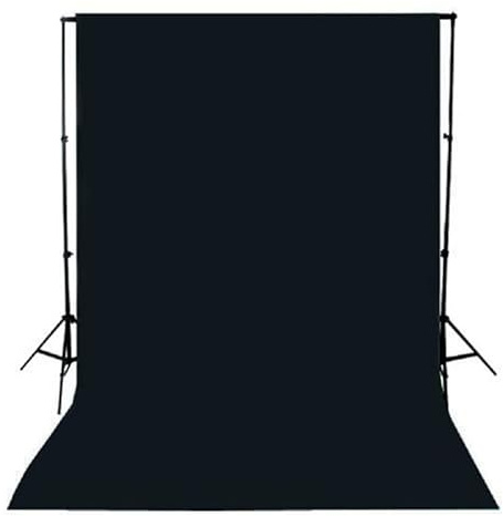 Pixapro Wide Telescopic Support Stand With 3x6m Muslin Drop Photography Lighting C Stand Projector Video Webcam Mini Ring Light Streaming Studio Screen Boom Arm (Black)
