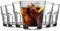LAV 6 pieza Aras de agua Vasos Set - facetado whisky Soft Drinks Glasses - 200ml