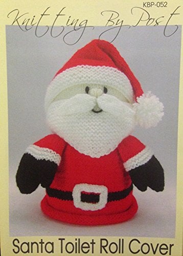 Knitting Pattern Santa Toilet Roll Cover. Knitters A5 UK Noel Father Christmas Leaflet. Knit Cute Handmade Xmas Gifts. Festive & Fun. Quick & Easy Beginner Yuletide Soft Toy Knits