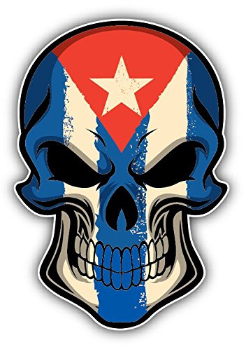 Cuba Flag Skull Hochwertigen Auto-Autoaufkleber 10 x 12 cm