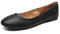 DREAM PAIRS Women's Slip On Round Toe Ballerina Ballet Flats Pumps Shoes,Size 5,Black,Sole-Happy