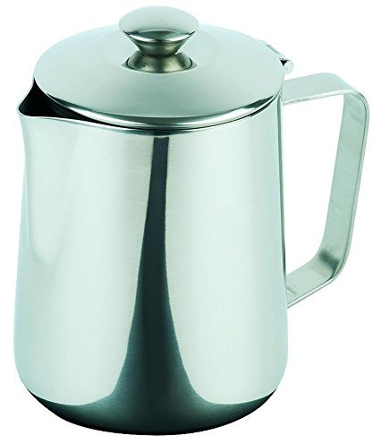 APS 10327 Coffee Pot/Teapot with Hinged Lid Diameter 13.5 cm Height 20 cm 2.0 Litres Stainless Steel Mirror Polished Exterior