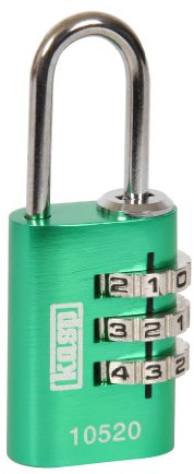 Kasp K10520GRED 105 Series Aluminium Combination Padlock - Green