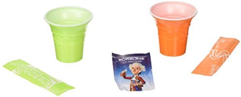 Caffè Borbone Set aus 100 Kaffee-Bechern, Rührstäben, Zucker
