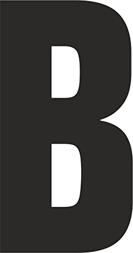 Self Adhesive Vinyl Letters/Numbers 25cm - Ideal for Signs/Wheelie Bins/Vehicles (Black B)