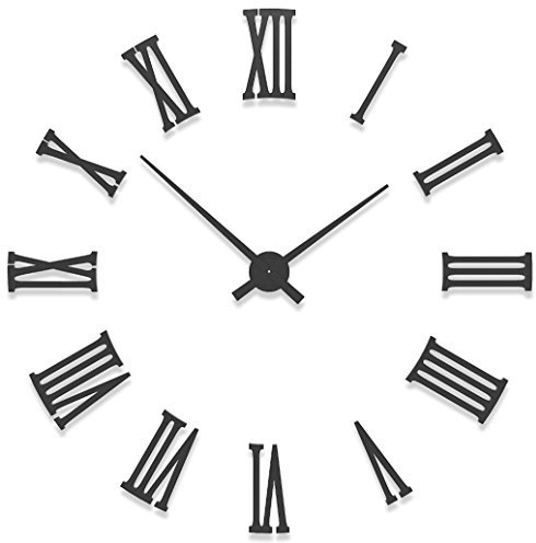 CalleaDesign - Wanduhr Da Vinci (124 cm), Schwarz